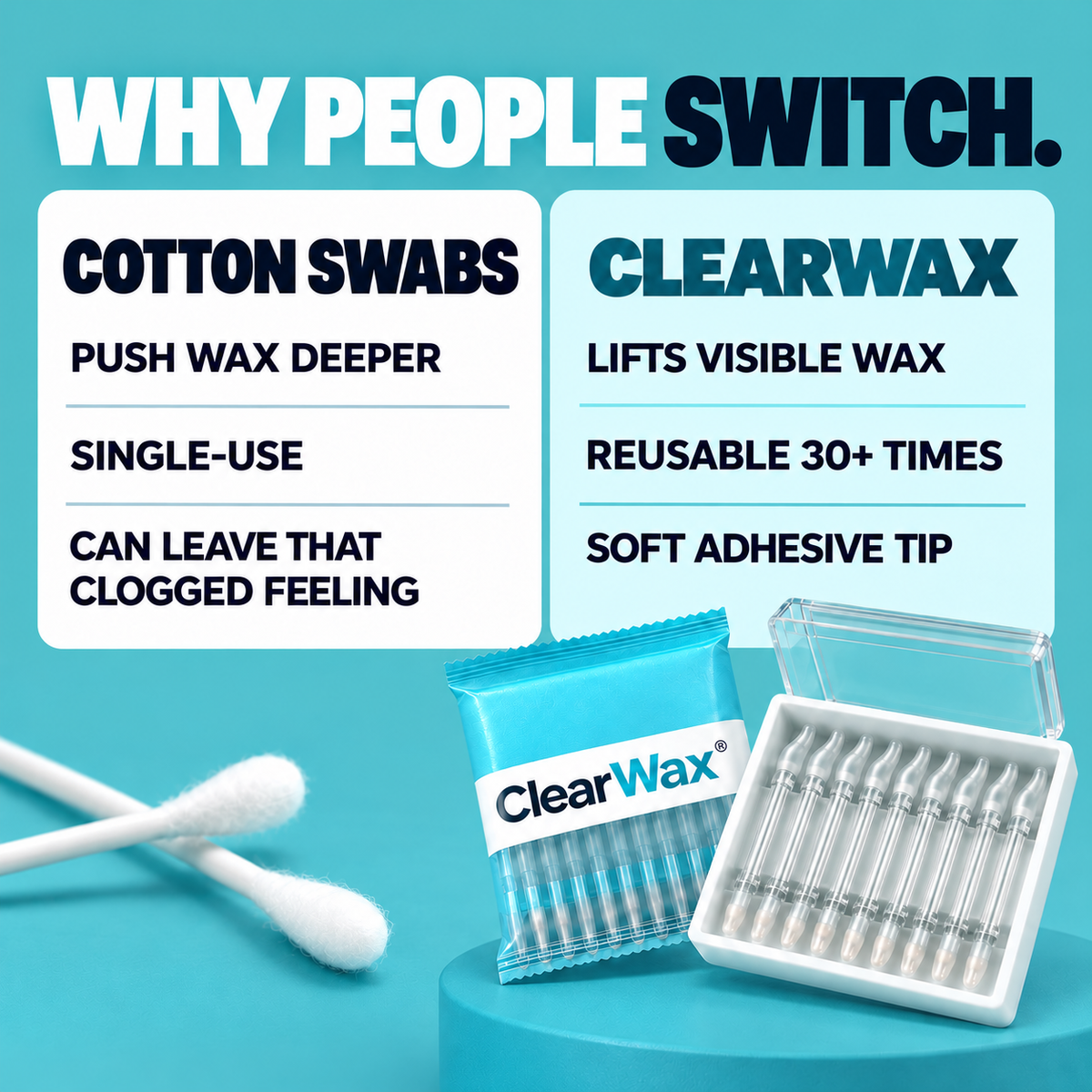 Clearwax Ear Cleaning Sticks